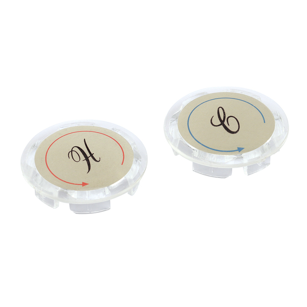 Prime-Line Universal Index Buttons, 1-5/16 in. Diameter, Clear Acrylic with Gold 2 Pack MP54300